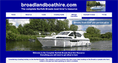 Desktop Screenshot of broadlandboathire.com